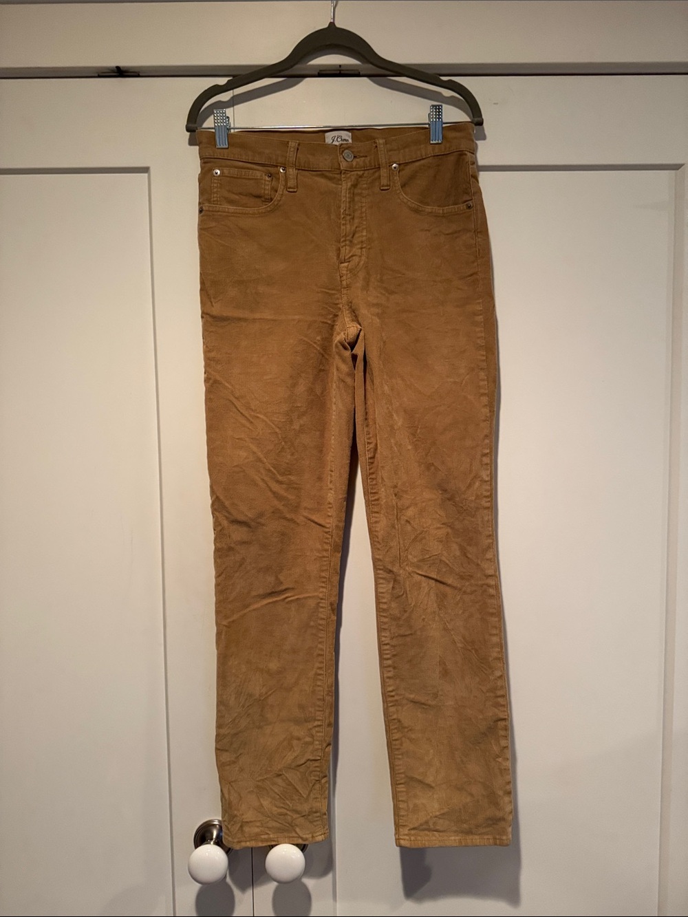 J. Crew Straight-Leg high rise Corduroy Pants in Tan - 28 Tall